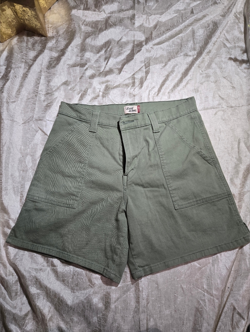 Levi's Womens Olive Green High-Rise Utility/ Cargo Shorts